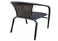 Καρέκλα Rattan στοίβαξης εξωτερικού χώρου από χάλυβα για μπιστρό κήπου αίθριου εστιατορίου