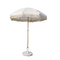 Υπαίθρια 2M ξύλινη ευθεία ομπρέλα θαλάσσης πλευρών φίμπεργκλας Πολωνού με το θύσανο